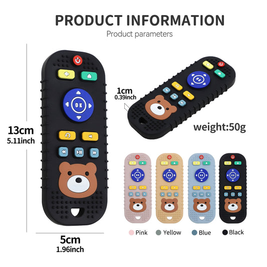 HS-009 Little Bear Remote Control Silicone Baby Teether