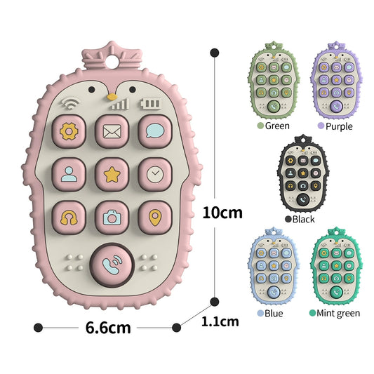 HS-011 Penguin Silicone Teething Ring