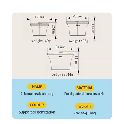 HS-1004 Food-Grade Silicone Fresh-Keeping Bag