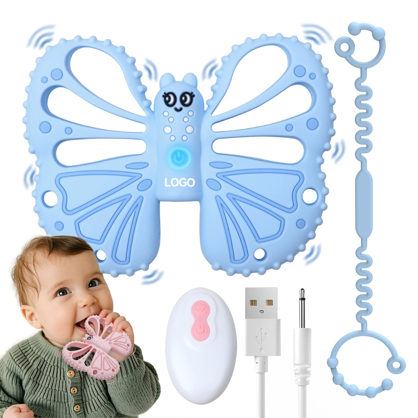 HS-005 Food-Grade Silicone Baby Grinding Stick