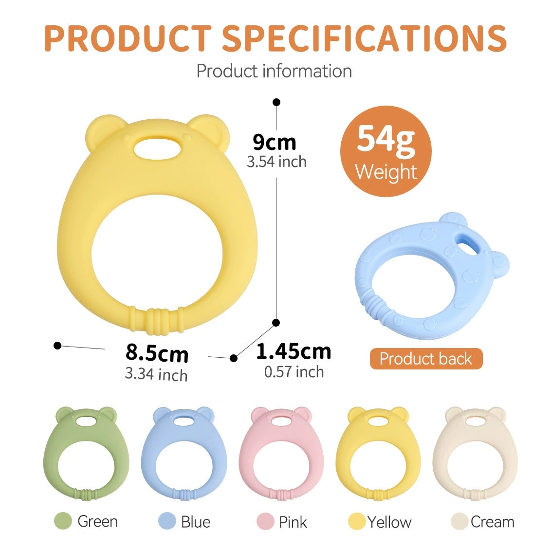 HS-006 Hamster Bracelet Silicone Baby Teether