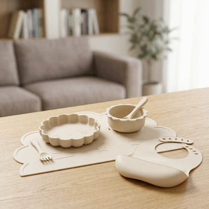 HS-019 Children's Silicone Tableware 6-piece Set