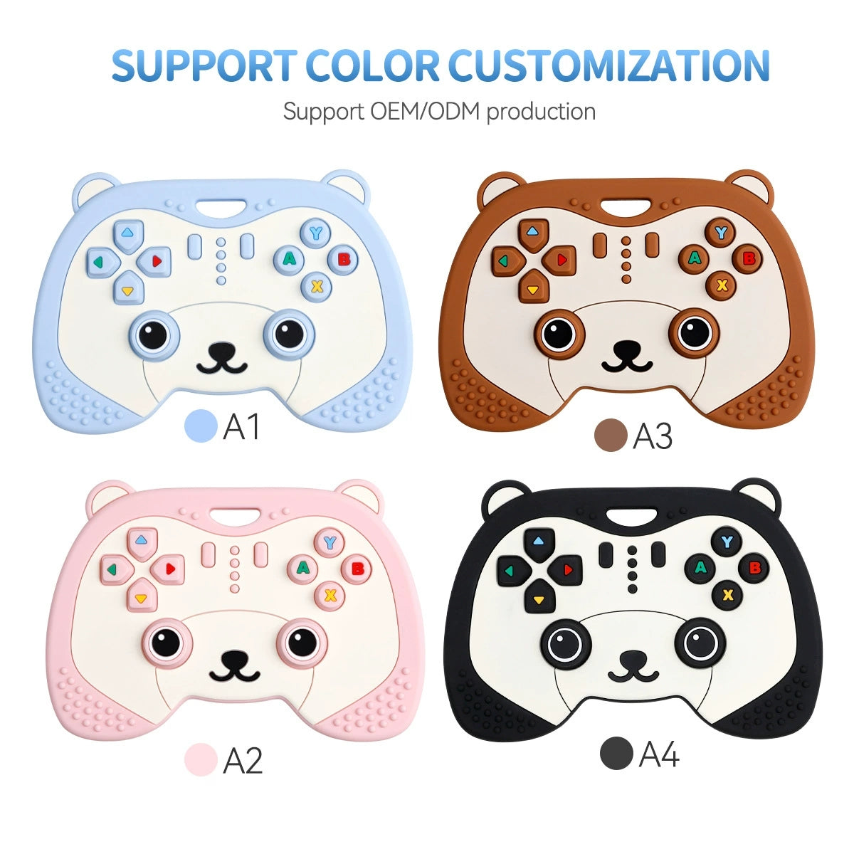 HS-012 Bear Game Controller Silicone Teething Stick