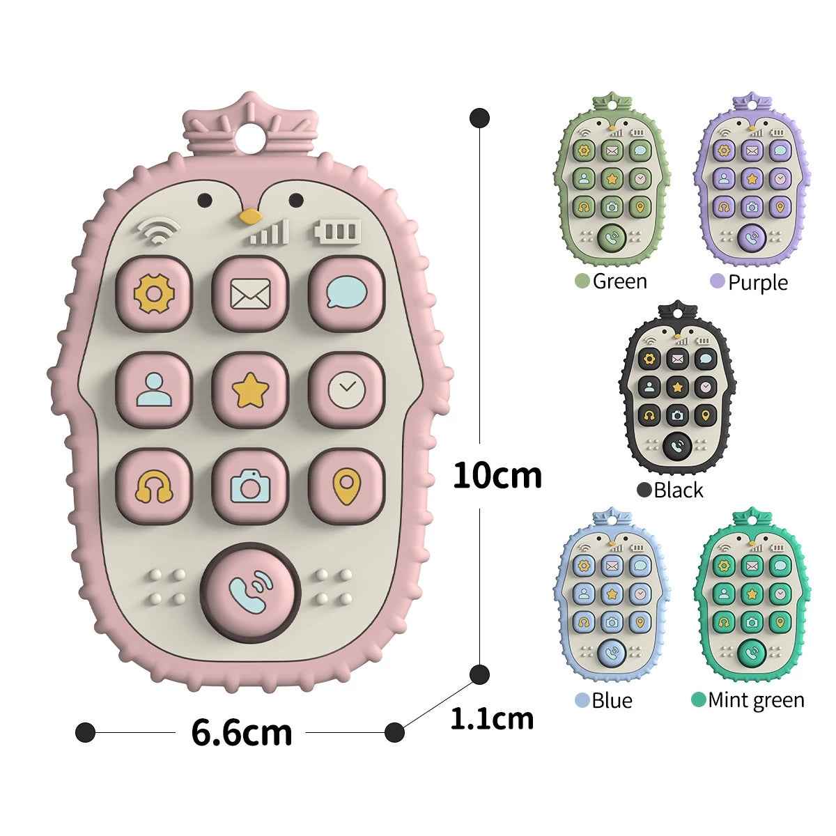 HS-011 Penguin Silicone Teething Ring