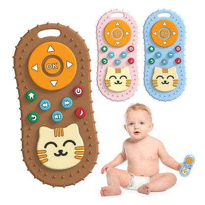 HS-008 Cat Design Remote Control Silicone Baby Grinding Rod