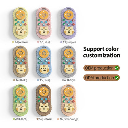 HS-008 Cat Design Remote Control Silicone Baby Grinding Rod
