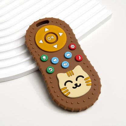 HS-008 Cat Design Remote Control Silicone Baby Grinding Rod
