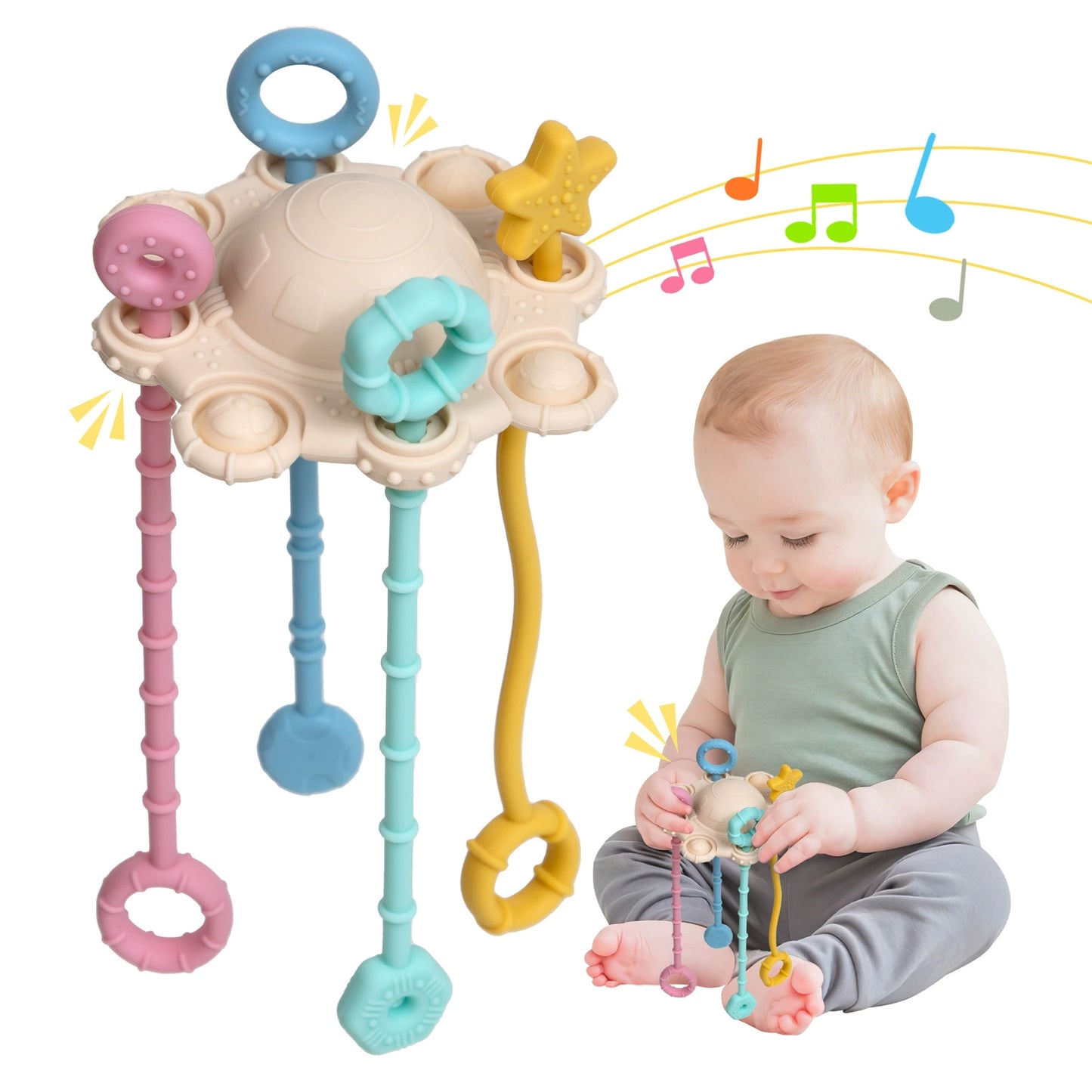 HS-015 Early Education Puzzle Baby Silicone Draw Fun Toy