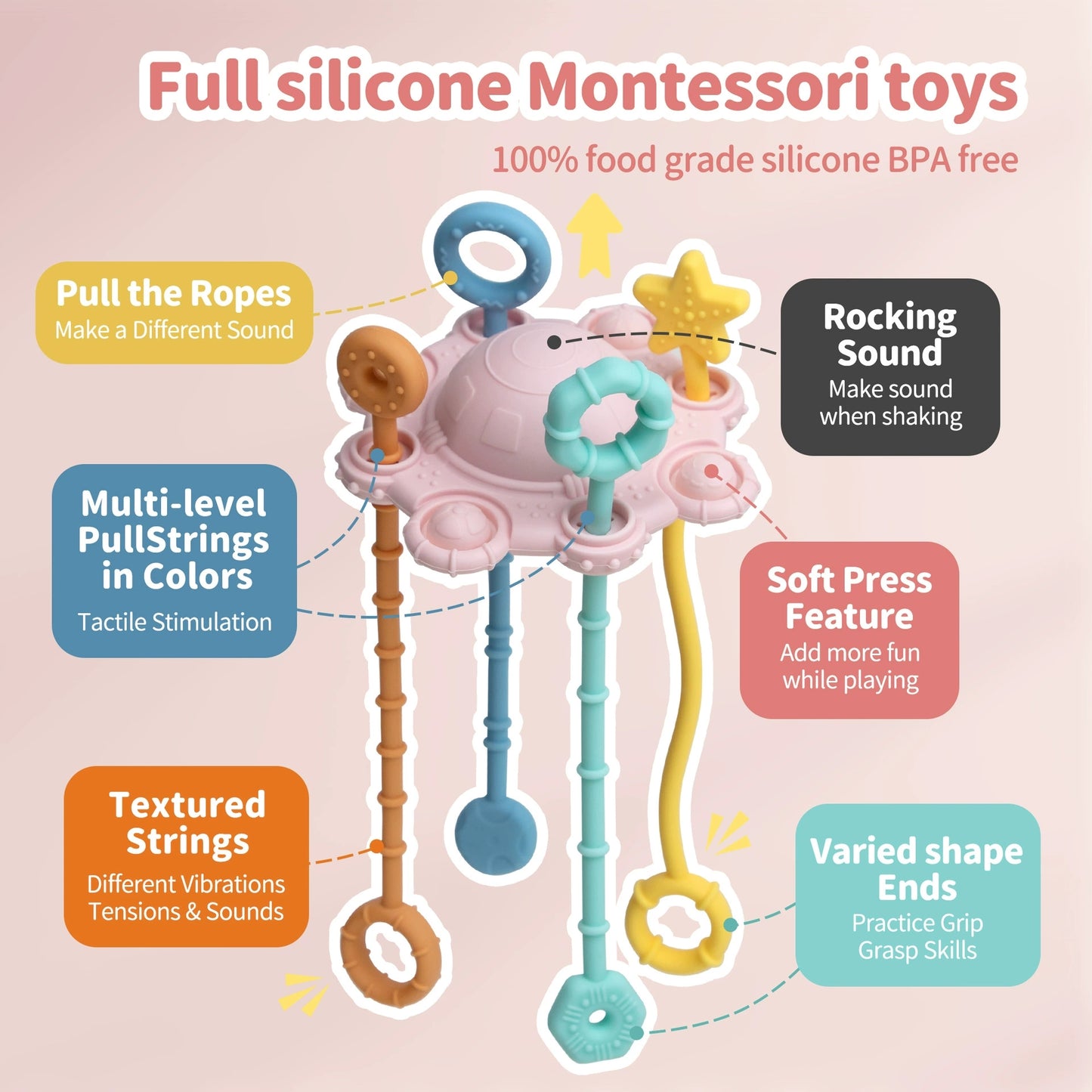 HS-015 Early Education Puzzle Baby Silicone Draw Fun Toy