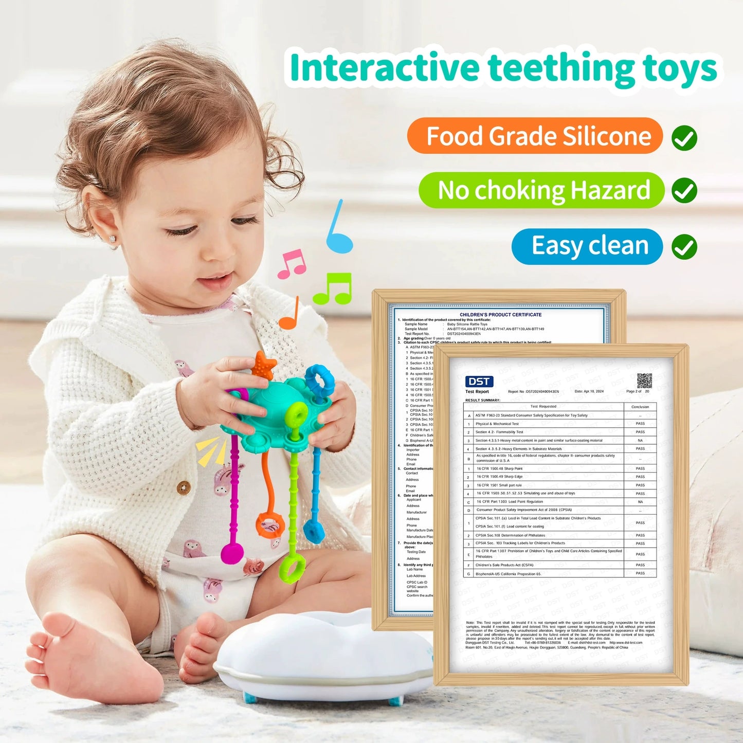 HS-015 Early Education Puzzle Baby Silicone Draw Fun Toy