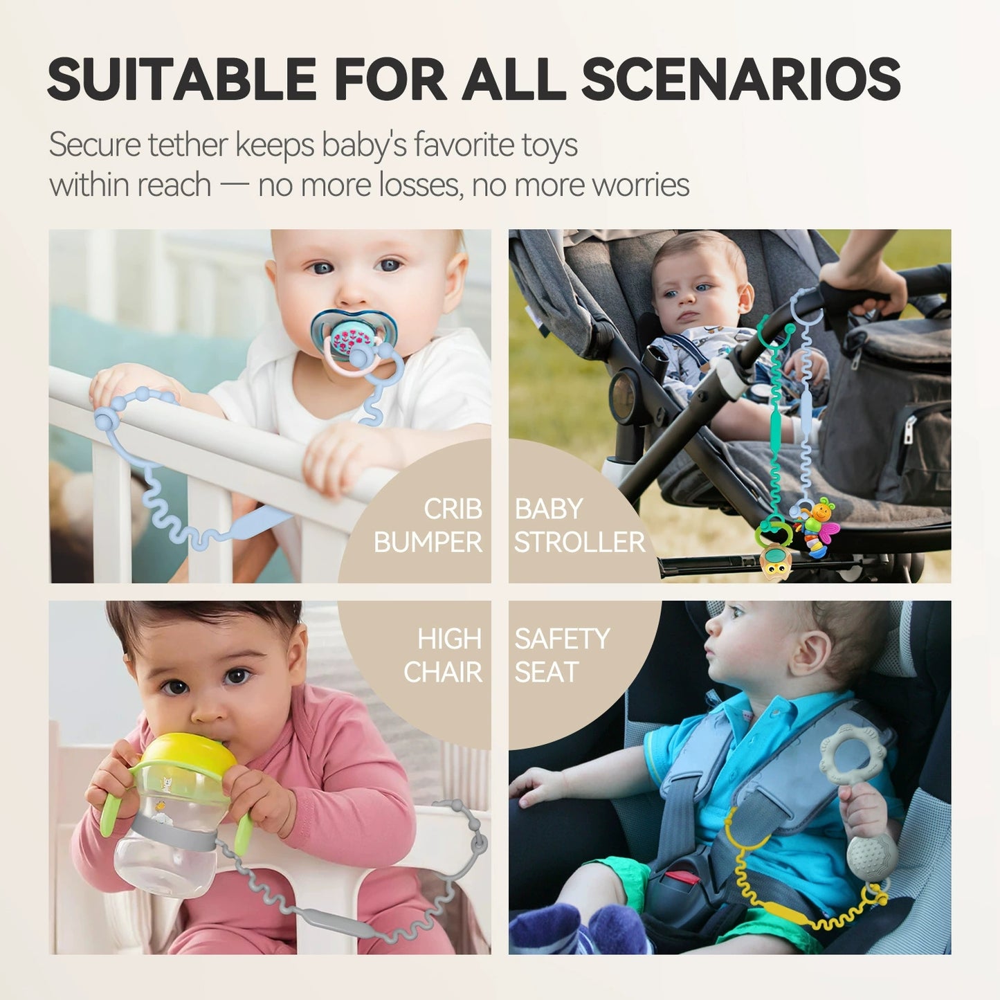 HS-016 BPA-FREE Food-Grade Silicone Toy Rope