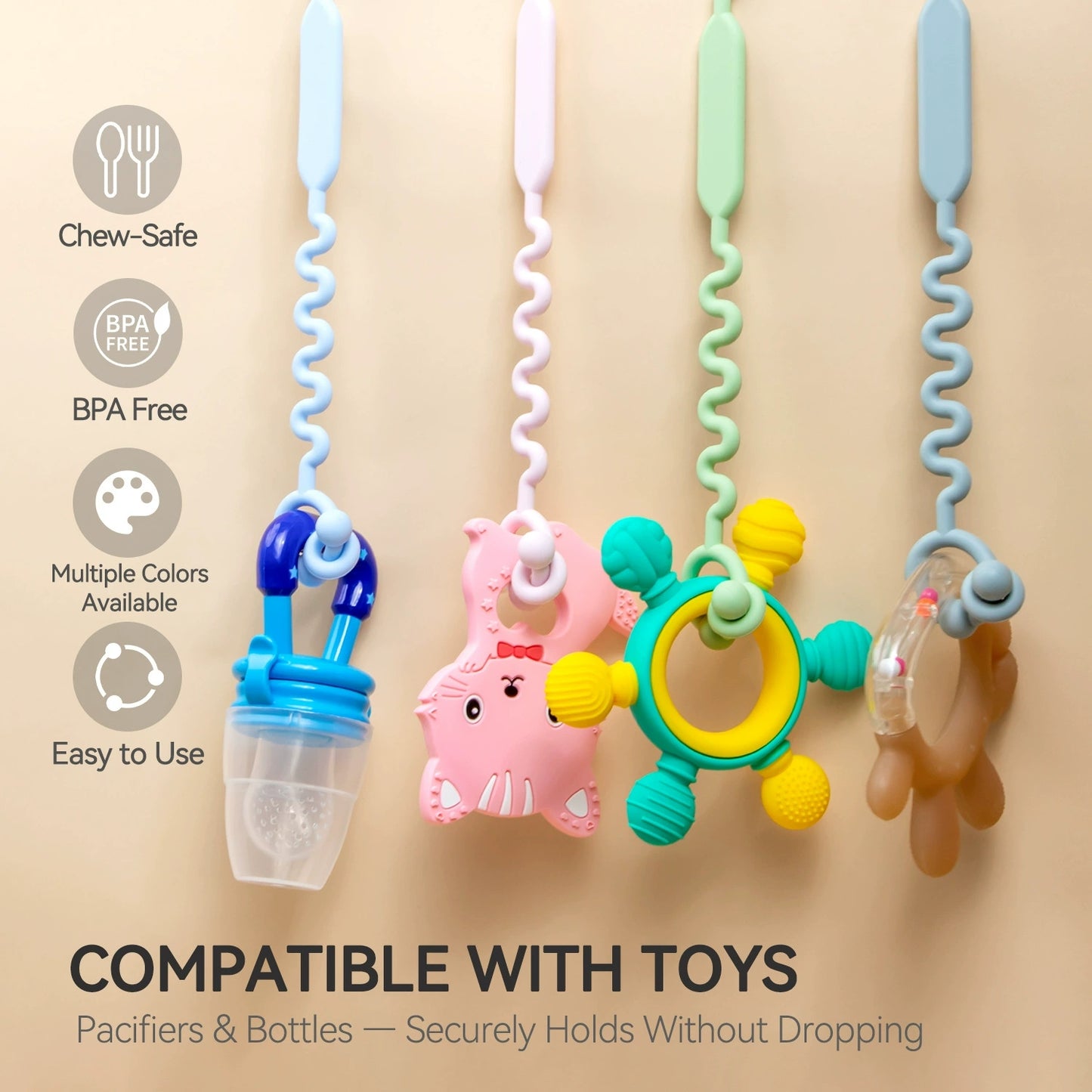 HS-016 BPA-FREE Food-Grade Silicone Toy Rope