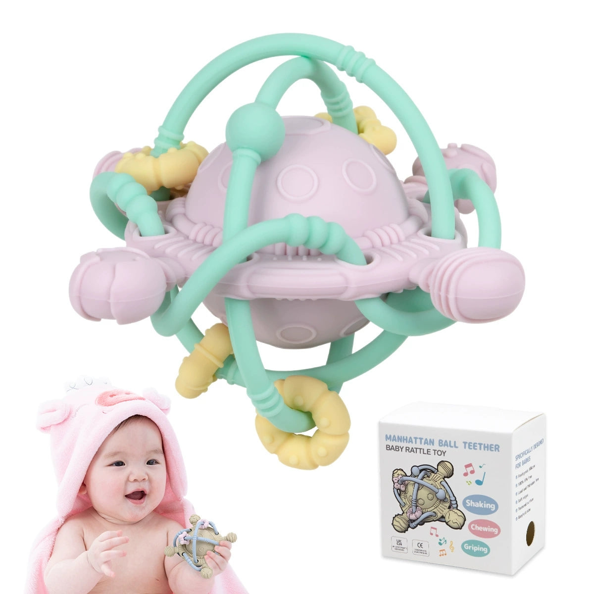 HS-018 Baby Early Education Rattle Toy