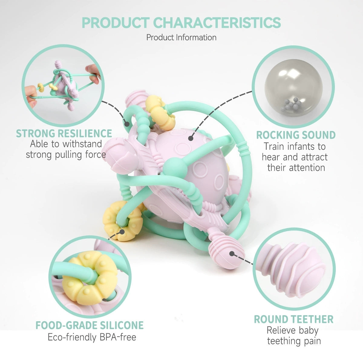HS-018 Baby Early Education Rattle Toy