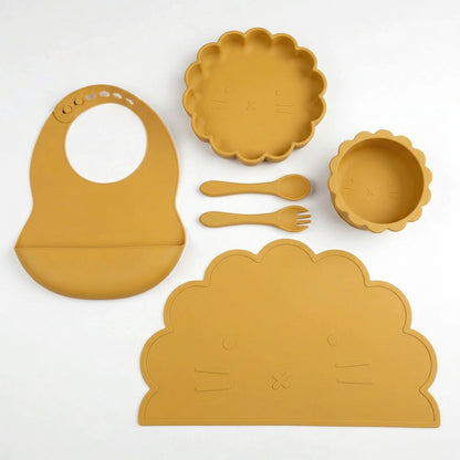 HS-019 Children's Silicone Tableware 6-piece Set