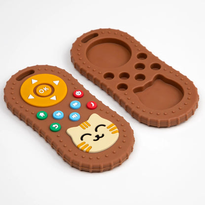 HS-008 Cat Design Remote Control Silicone Baby Grinding Rod