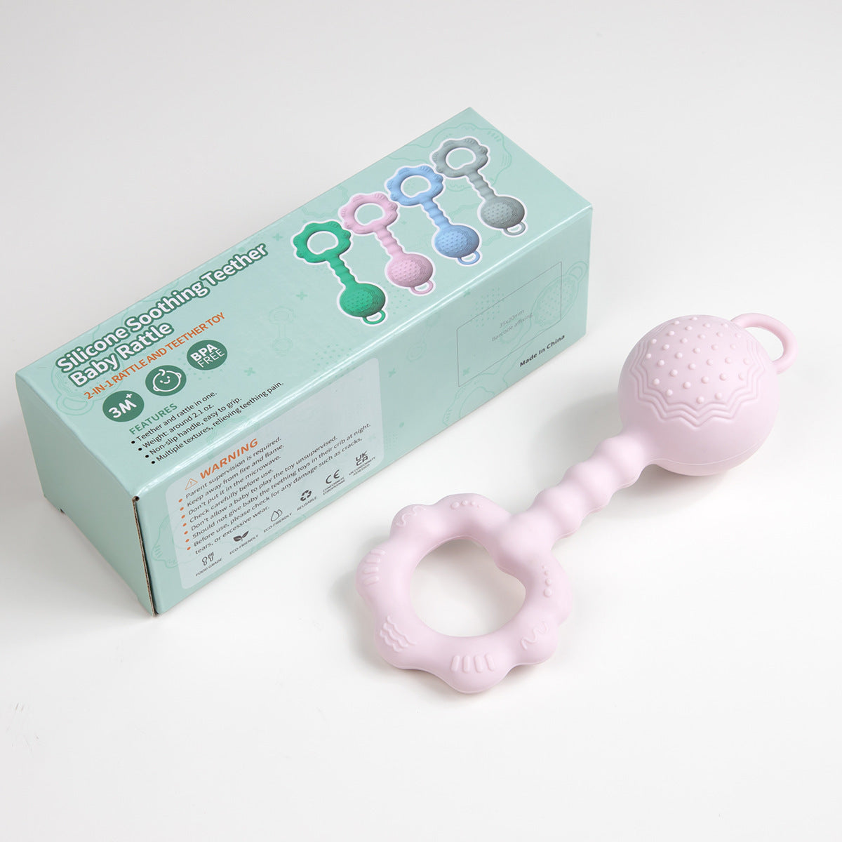HS-001 Baby Soft and Flexible Teether Rattle